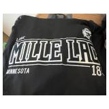 Assorted Graphic Tees & Hoodies - Mille Lacs Lake MN Hoodie, Sturgis Rally Tee in Laundry Basket