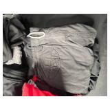 Red Nassau Bahamas NB 1492 Graphic Tee & Dockers Fleece Jacket & Assorted Hoodies in Laundry Basket
