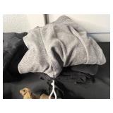 Red Nassau Bahamas NB 1492 Graphic Tee & Dockers Fleece Jacket & Assorted Hoodies in Laundry Basket