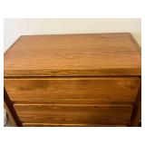 Oak 5-Drawer Dresser - Vintage Mid-Century Wood Furniture