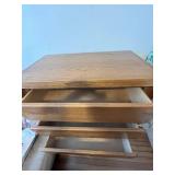 Oak 5-Drawer Dresser - Vintage Mid-Century Wood Furniture