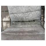 Patio Dining Table Set with 4 Chairs - Round Glass Top, Aluminum Frame, Gray