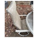 Patio Dining Table Set with 4 Chairs - Round Glass Top, Aluminum Frame, Gray