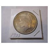 1922 PEACE SILVER DOLLAR COIN