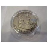 1958 FRANKLIN SILVER HALF DOLLAR