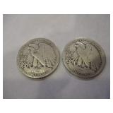 1929 & 1920 WALKING LIBERTY HALF DOLLARS