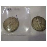 1933 & 1933 WALKING LIBERTY HALF DOLLARS