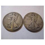 1927 & 1927 WALKING LIBERTY HALF DOLLARS