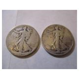 1928 & 1934 WALKING LIBERTY HALF DOLLARS