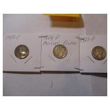 1918-9,1924-P & 1927-P MERCURY DIMES