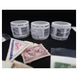 3  UNOPENED ROLLS OF "FOREVER" STAMPS PLUS COLLECTIBLE STAMPS