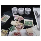 3  UNOPENED ROLLS OF "FOREVER" STAMPS PLUS COLLECTIBLE STAMPS