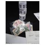 3  UNOPENED ROLLS OF "FOREVER" STAMPS PLUS COLLECTIBLE STAMPS