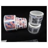 2 3/4 UNOPENED ROLLS OF "FOREVER" STAMPS PLUS