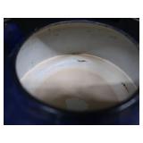 VINTAGE ENAMEL AND BURLAP