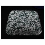 VINTAGE ENAMEL AND BURLAP