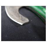 DAMASCUS AXE WITH LEATHER SHEATH