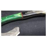 DAMASCUS AXE WITH LEATHER SHEATH