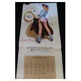 PIN UP CALENDARS ~ BROWN& BIGLOW GIRLS 1949 ~1970