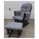 GLIDER ROCKING CHAIR WITH GLIDNG FOOT STOOL