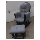 GLIDER ROCKING CHAIR WITH GLIDNG FOOT STOOL