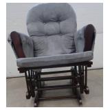 GLIDER ROCKING CHAIR WITH GLIDNG FOOT STOOL