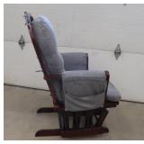 GLIDER ROCKING CHAIR WITH GLIDNG FOOT STOOL