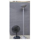 SMALL WOODEN SHELF  FAN / LIGHT