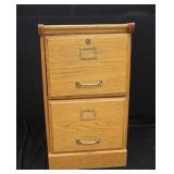 2 DRAWER WOODEN FILING CABINET