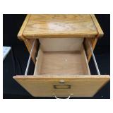 2 DRAWER WOODEN FILING CABINET