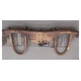 ANTIQUE DOUBLE OX YOKE WITH IRON HARDWARE