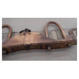 ANTIQUE DOUBLE OX YOKE WITH IRON HARDWARE