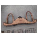 ANTIQUE DOUBLE OX YOKE WITH IRON HARDWARE