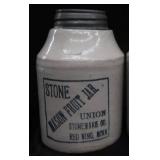 ANTIQUE REDWING  STONE MASON FRUIT JAR