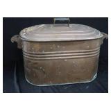 ANTIQUE COPPER BOILER WITH LID