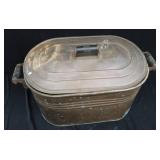 ANTIQUE COPPER BOILER WITH LID