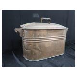 ANTIQUE COPPER BOILER WITH LID