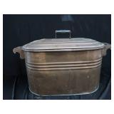 ANTIQUE COPPER BOILER WITH LID