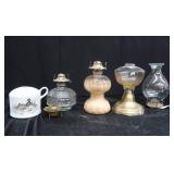 VINTAGE POTTERY / OIL LAMPS