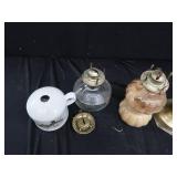 VINTAGE POTTERY / OIL LAMPS