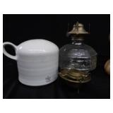 VINTAGE POTTERY / OIL LAMPS