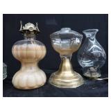 VINTAGE POTTERY / OIL LAMPS