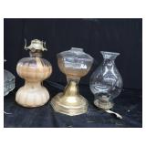 VINTAGE POTTERY / OIL LAMPS
