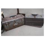 MEDICAL STAND, METAL TOOL BOXES, AND A GARAGE SEAT/CHAIR ON WHEELS