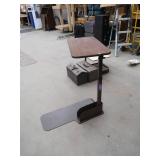 MEDICAL STAND, METAL TOOL BOXES, AND A GARAGE SEAT/CHAIR ON WHEELS