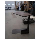 MEDICAL STAND, METAL TOOL BOXES, AND A GARAGE SEAT/CHAIR ON WHEELS