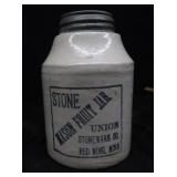 ANTIQUE REDWING  STONE MASON FRUIT JAR