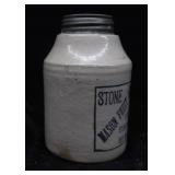 ANTIQUE REDWING  STONE MASON FRUIT JAR
