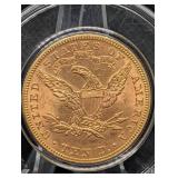 Liberty Head $10 Gold Eagle 1882 Coin