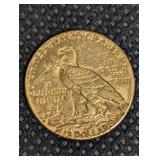 1925 $2.50 Indian Head Gold Coin